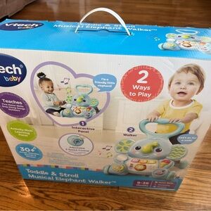 Vtech Baby Toddle & Stroll Musical Elephant Walker / New in box